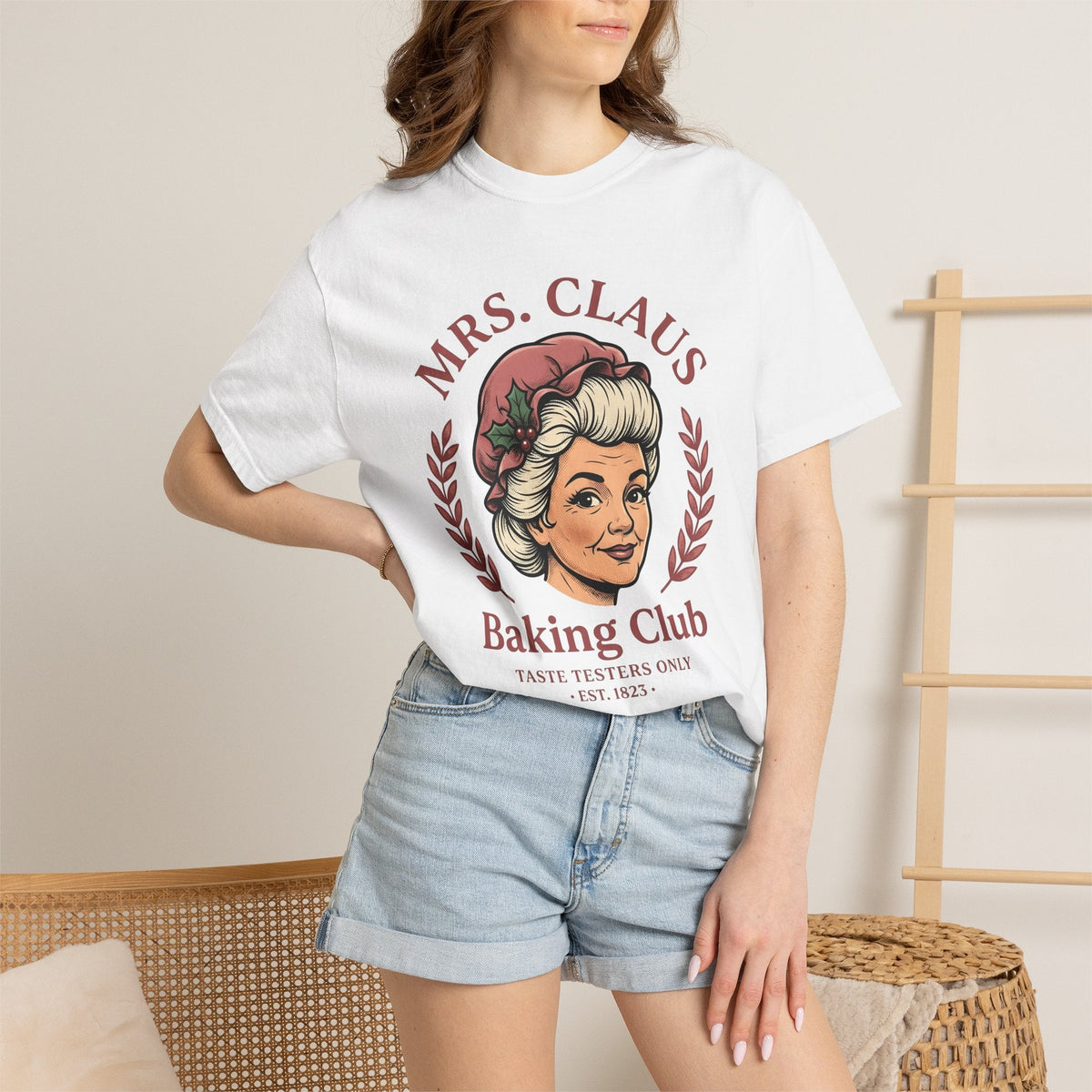 Mrs Claus Shirt Christmas Sweets Gift for Women Hand Drawn product image 6