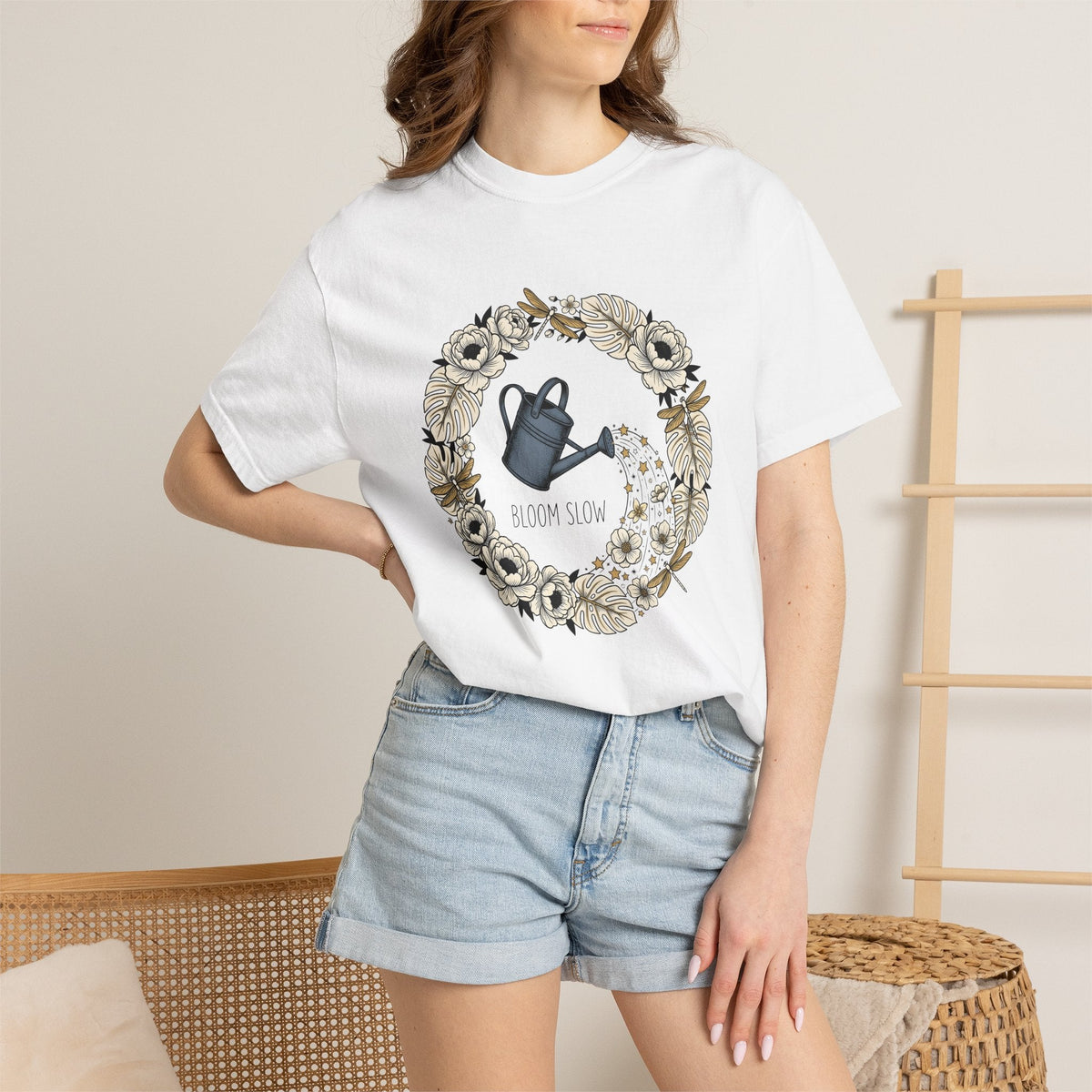 Flower Wreath Shirt Floral Plants Gift Women Tee T-Shirt product image 6