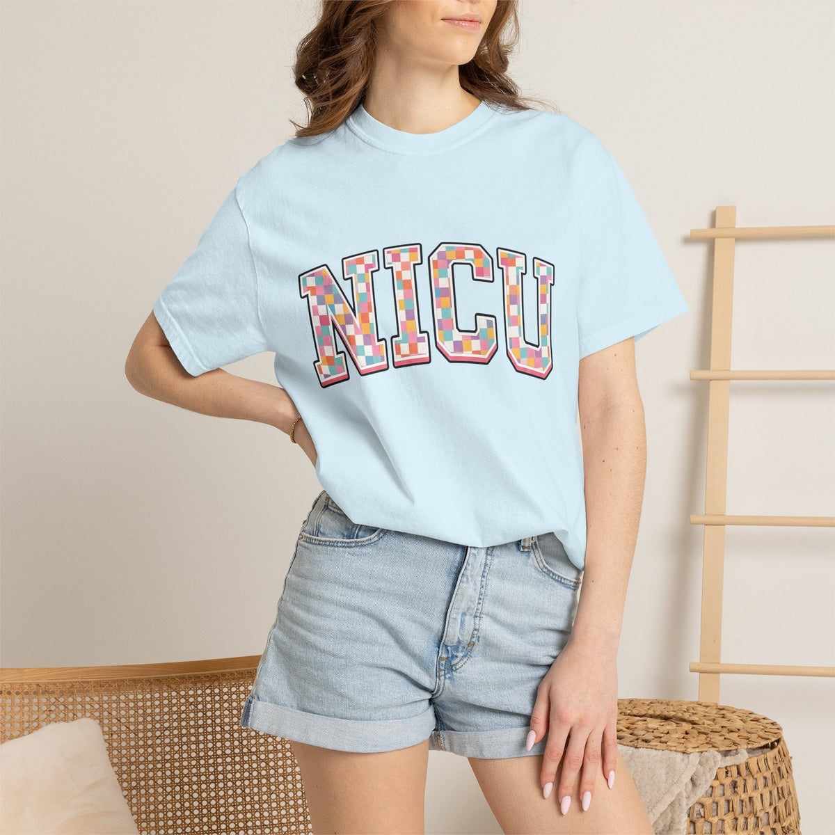 Block Lettering Design Shirt Nurses Clinic Gift Women Thick product image 9
