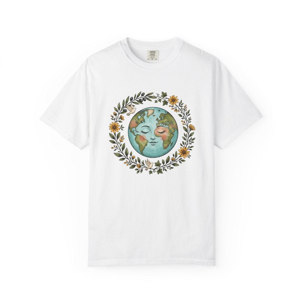 Planet Face Shirt Boho Chic Environment Unisex Gift product image 1