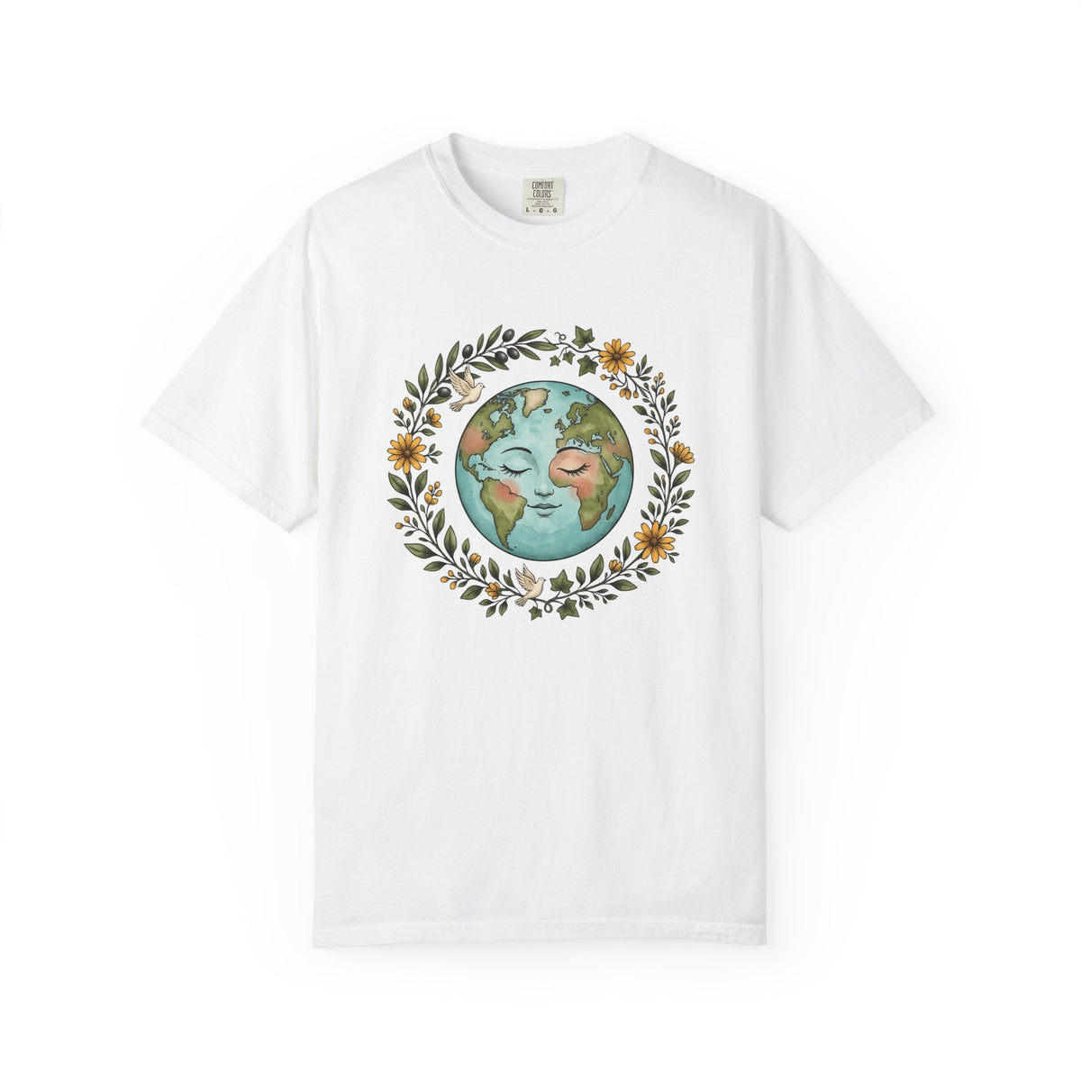 Planet Face Shirt Boho Chic Environment Unisex Gift product image 1