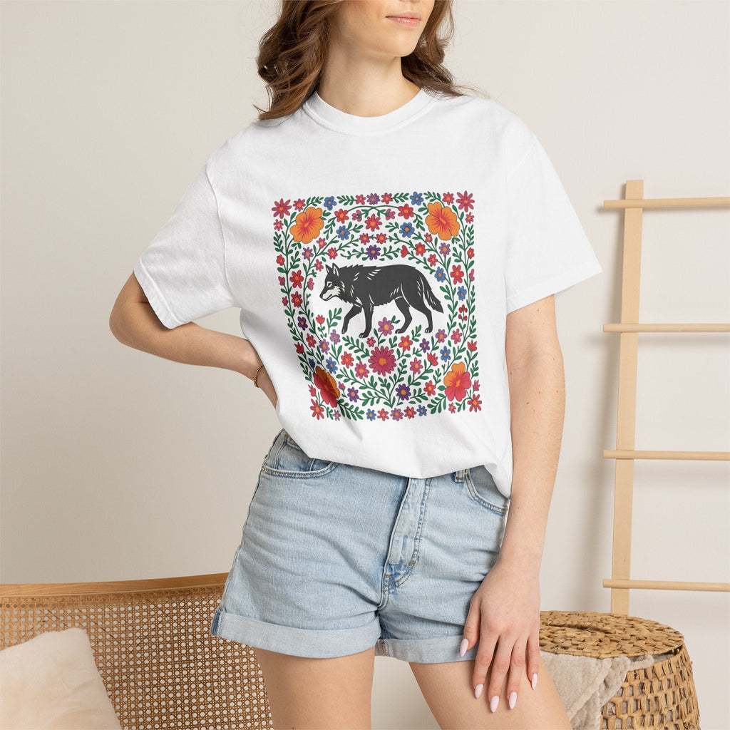 Wolf Bloom Shirt Animals & Flowers Wilderness Unisex Gift product image 6
