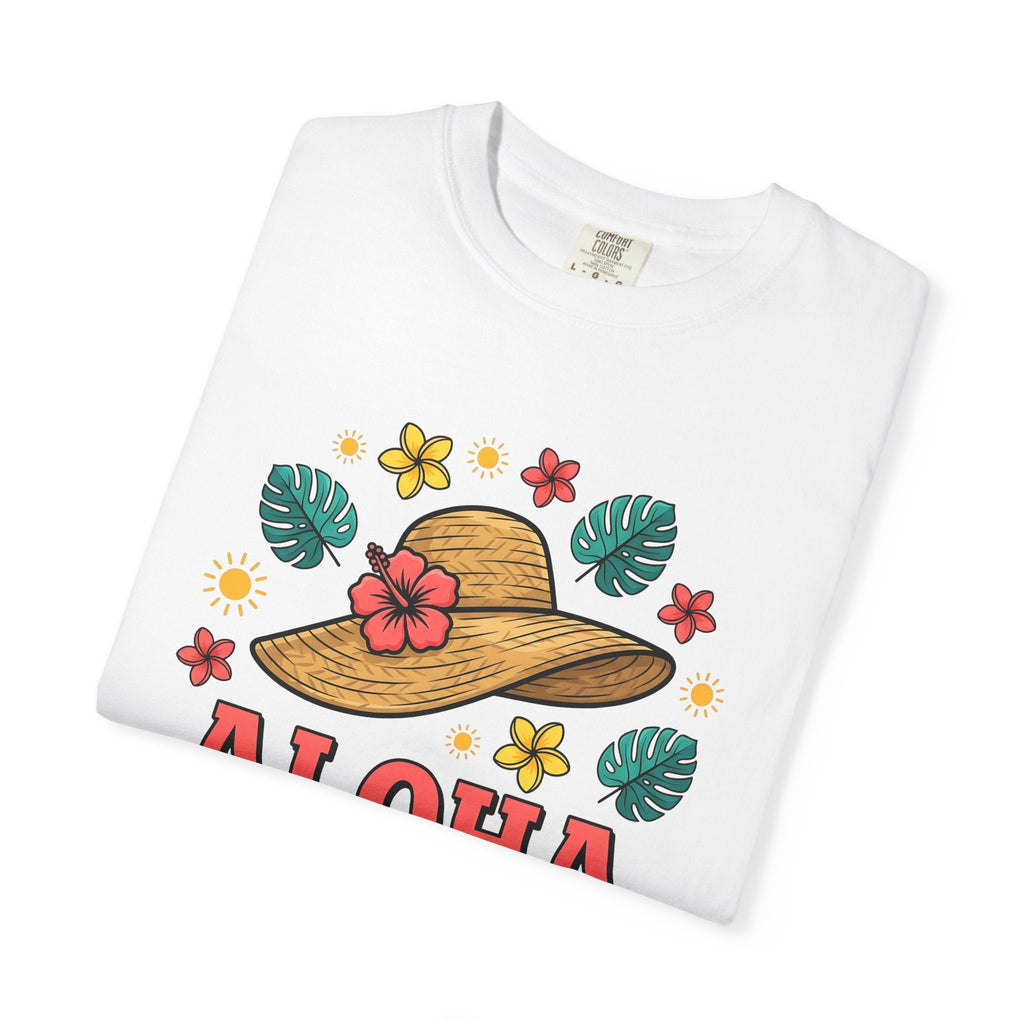 Wide Brim Hat Shirt Summer Getaway Unisex Gift Paradise Tee Sun Hat T-Shirt