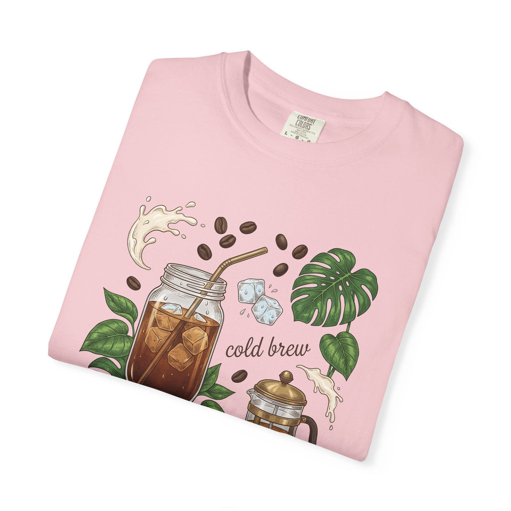 Iced Coffee Jar Shirt Coffee Foodie Unisex Gift Hand Drawn Tee Cold Brew T-Shirt