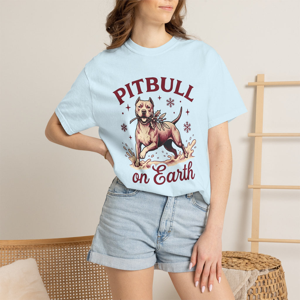 Pitbull Snowflake Vintage T-Shirt – Christmas Dog Lover product image 9
