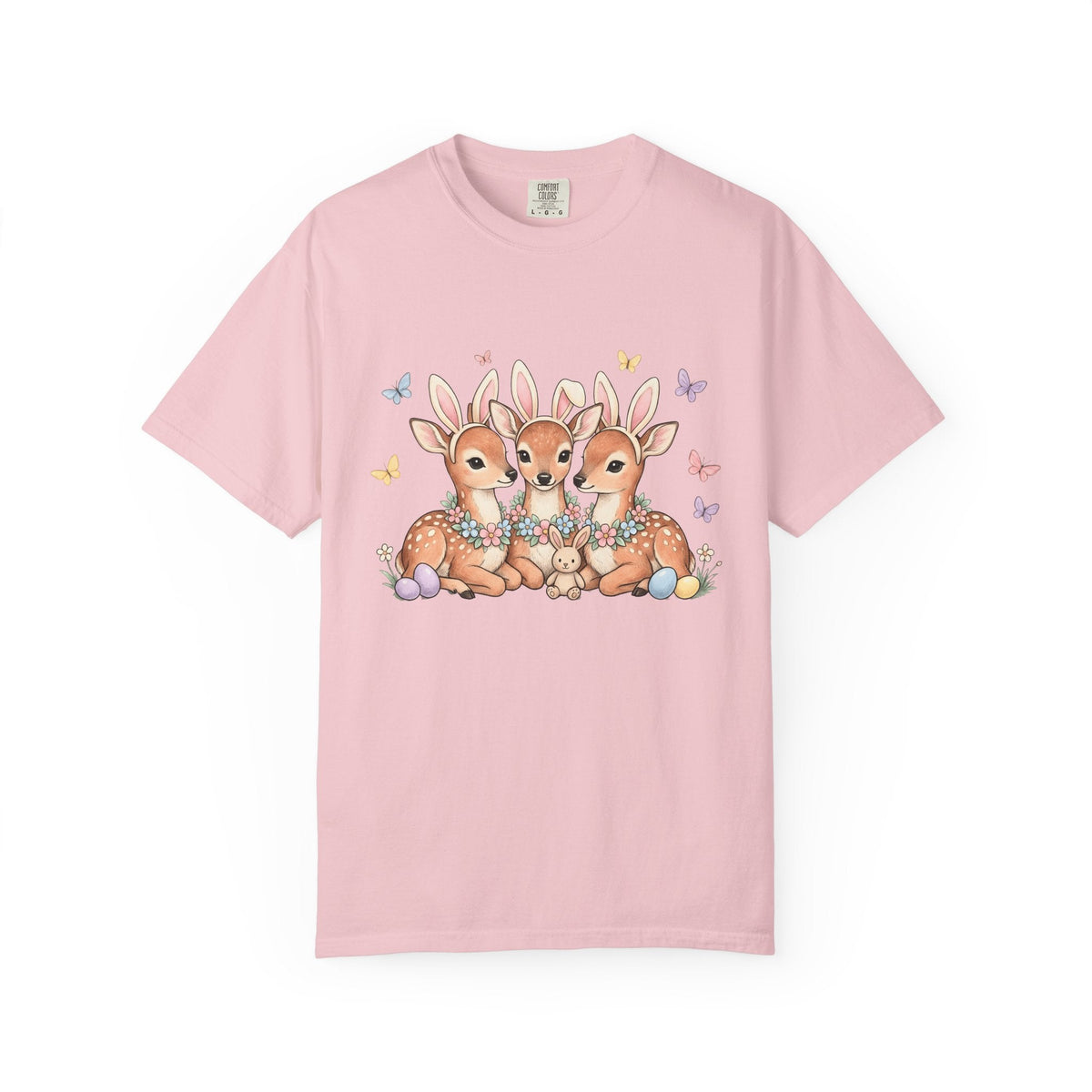 Deer Trio Shirt Easter Animal Unisex Gift Cute Tee Fawns product image 3
