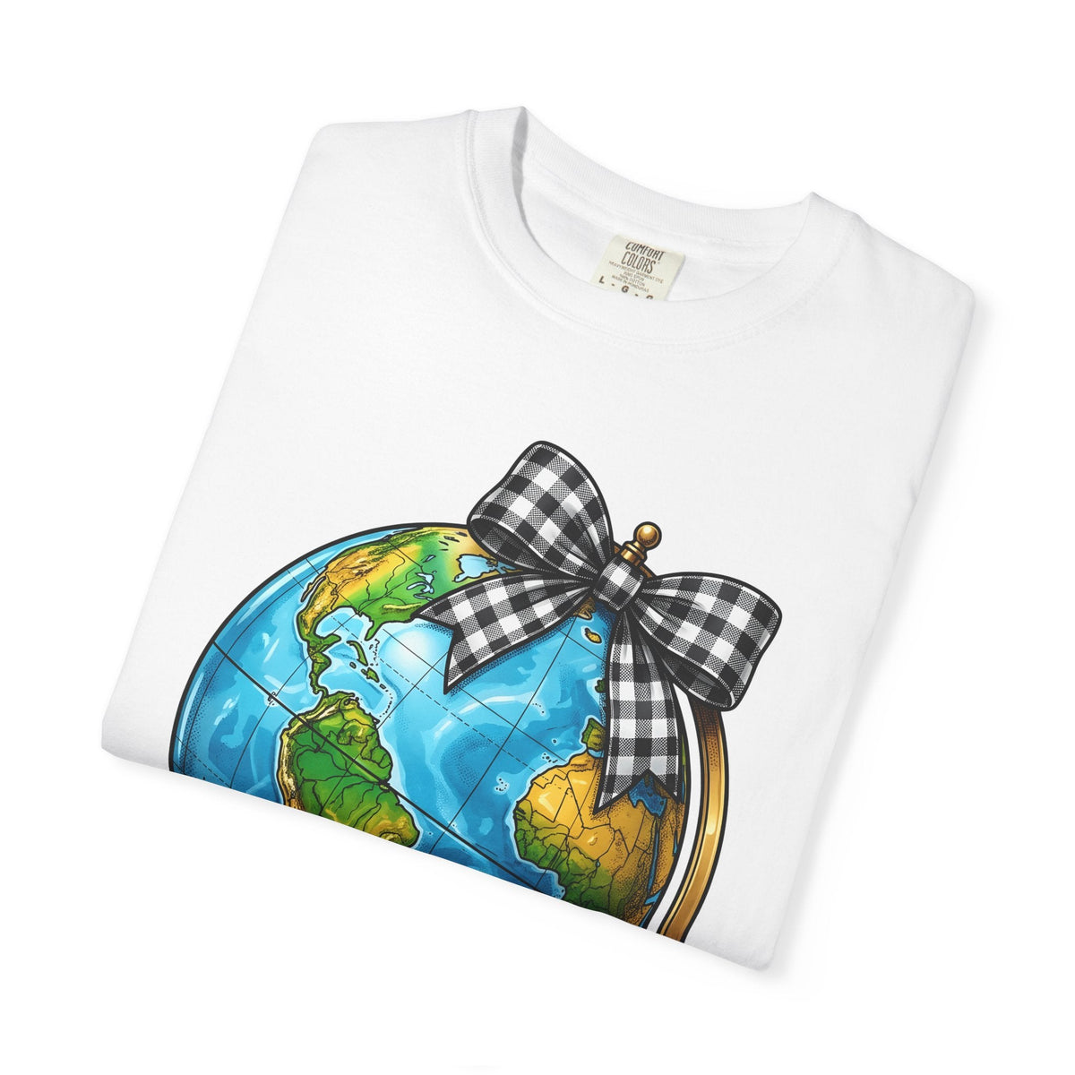 Map Bow Shirt Teachers Expedition Gift Women Bold Tee product image 5
