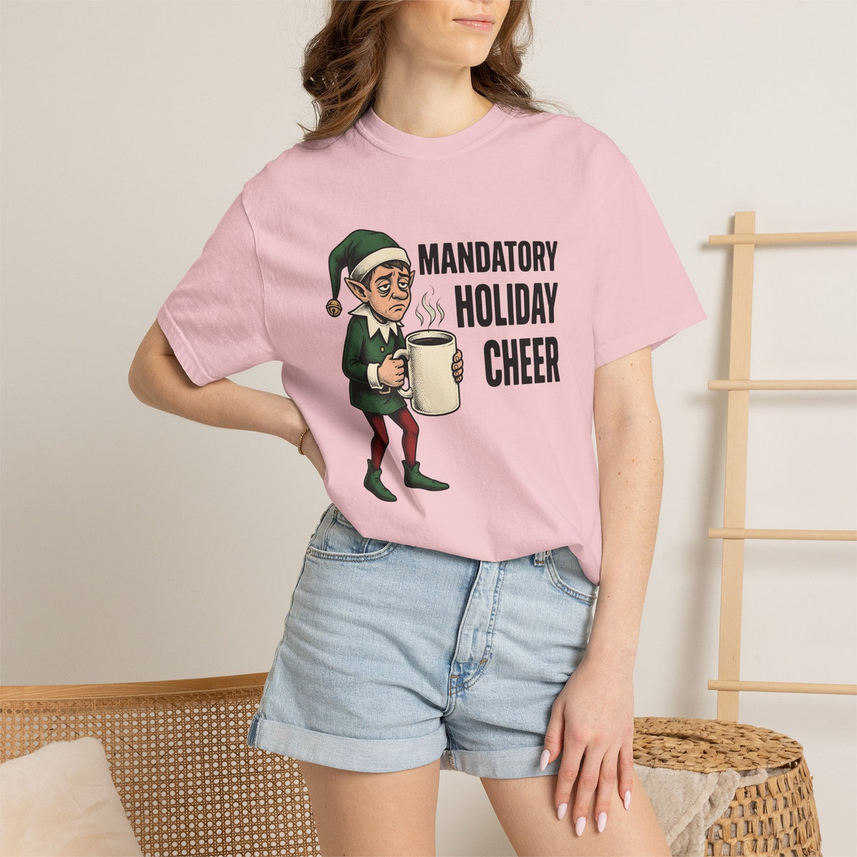 Weary Christmas Helper Shirt Fun Unisex Gift Shabby Chic product image 12