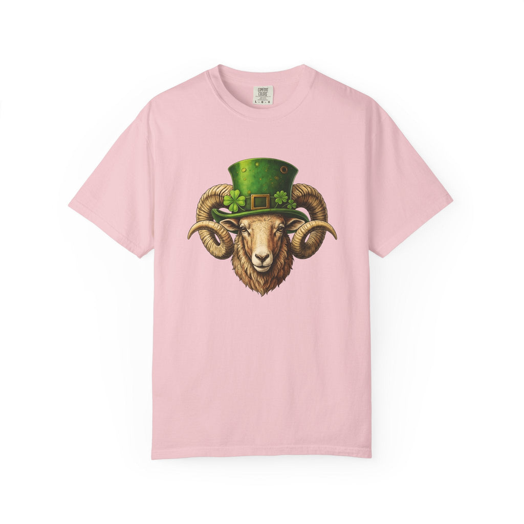 Ram Leprechaun Hat Shirt St Patrick's Day Creatures Unisex Gift Old School Tee