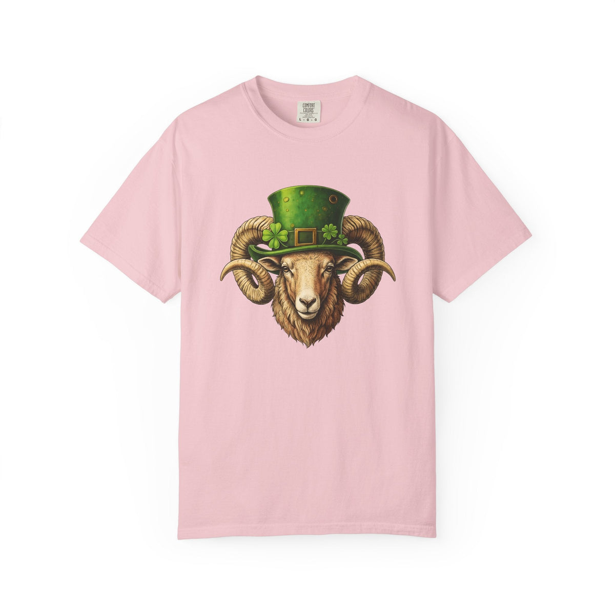 Ram Leprechaun Hat Shirt St Patrick's Day Creatures Unisex Gift Old School Tee