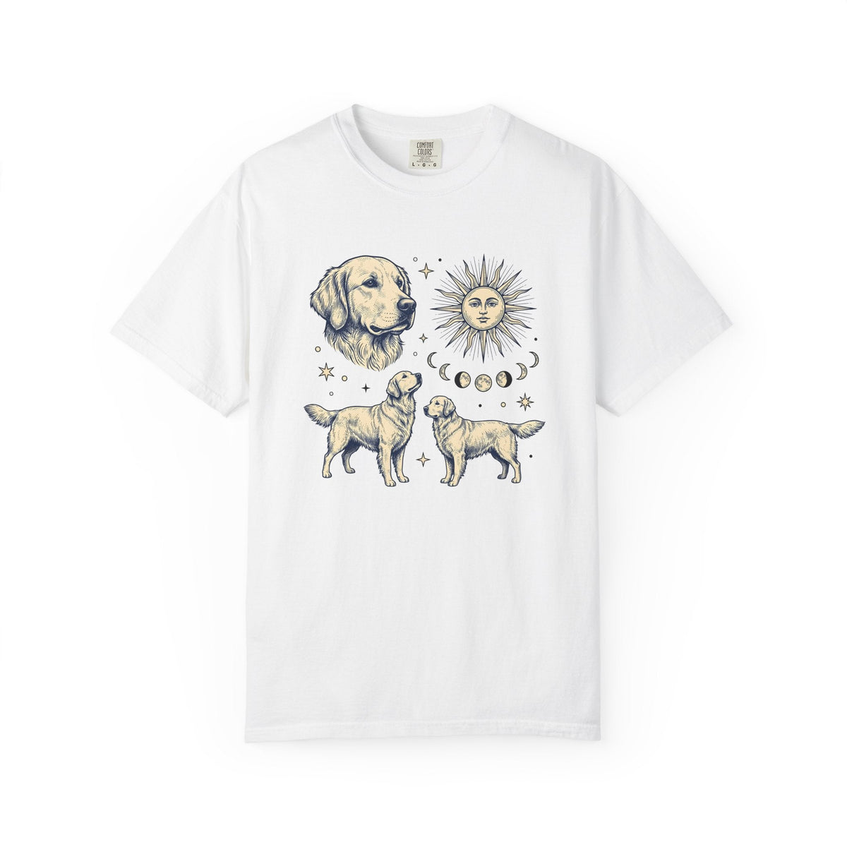 Golden Retriever Shirt Dog Planets Gift Women Sketch Tee product image 1
