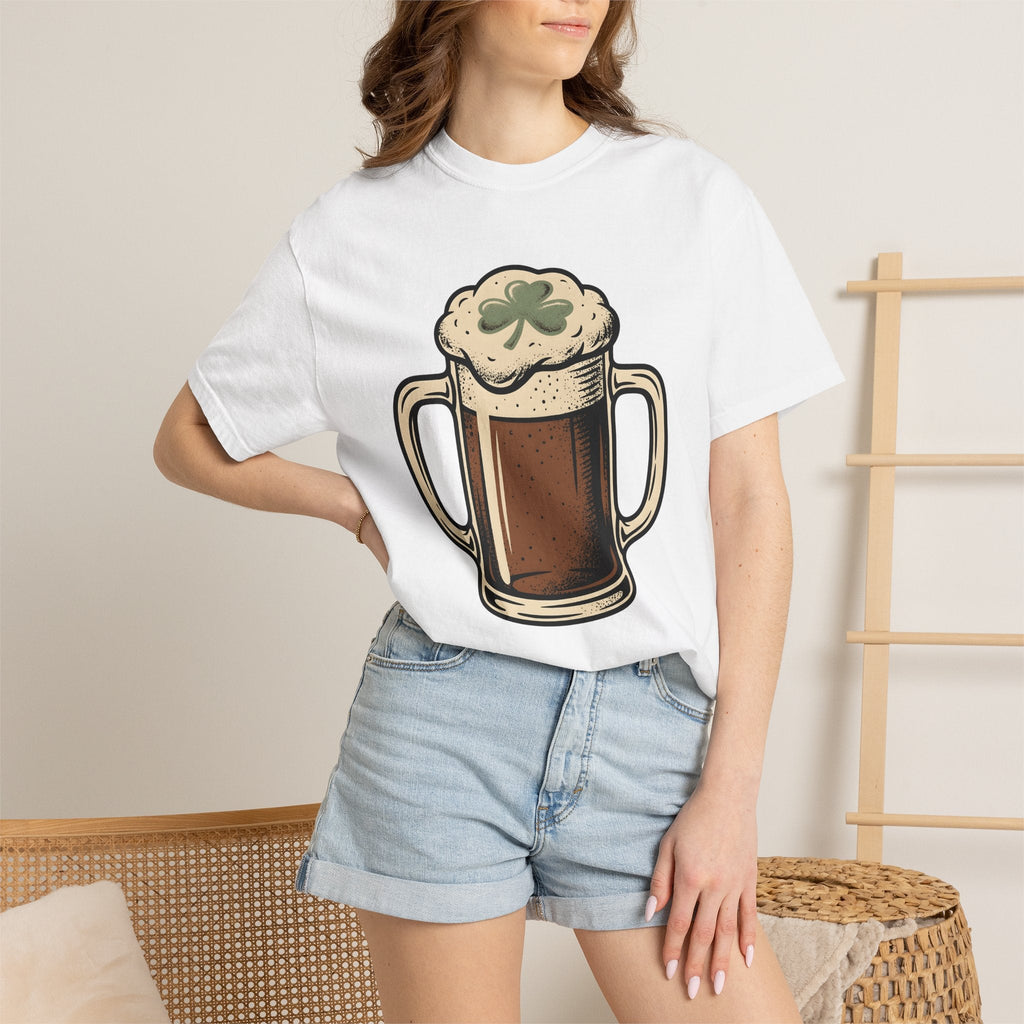 Beer Cup Shirt St Patrick's Day Brew Unisex Gift Old School Tee Pint Glass