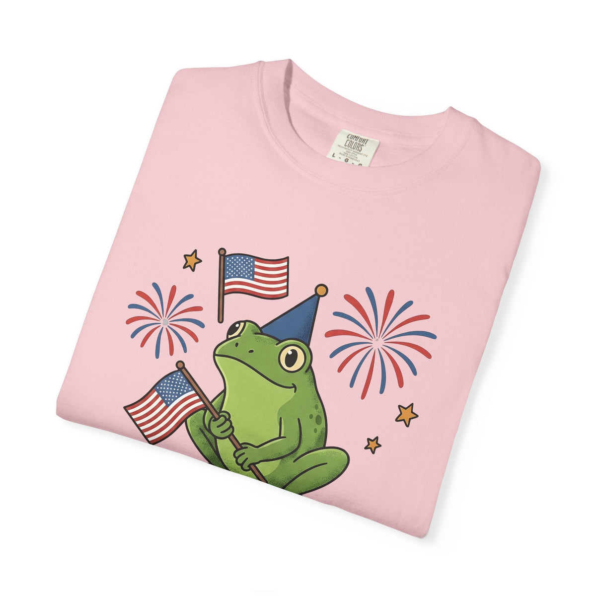 Frog Party Hat Shirt 4th Of July Animal Unisex Gift Cartoon Tee Toad T-Shirt