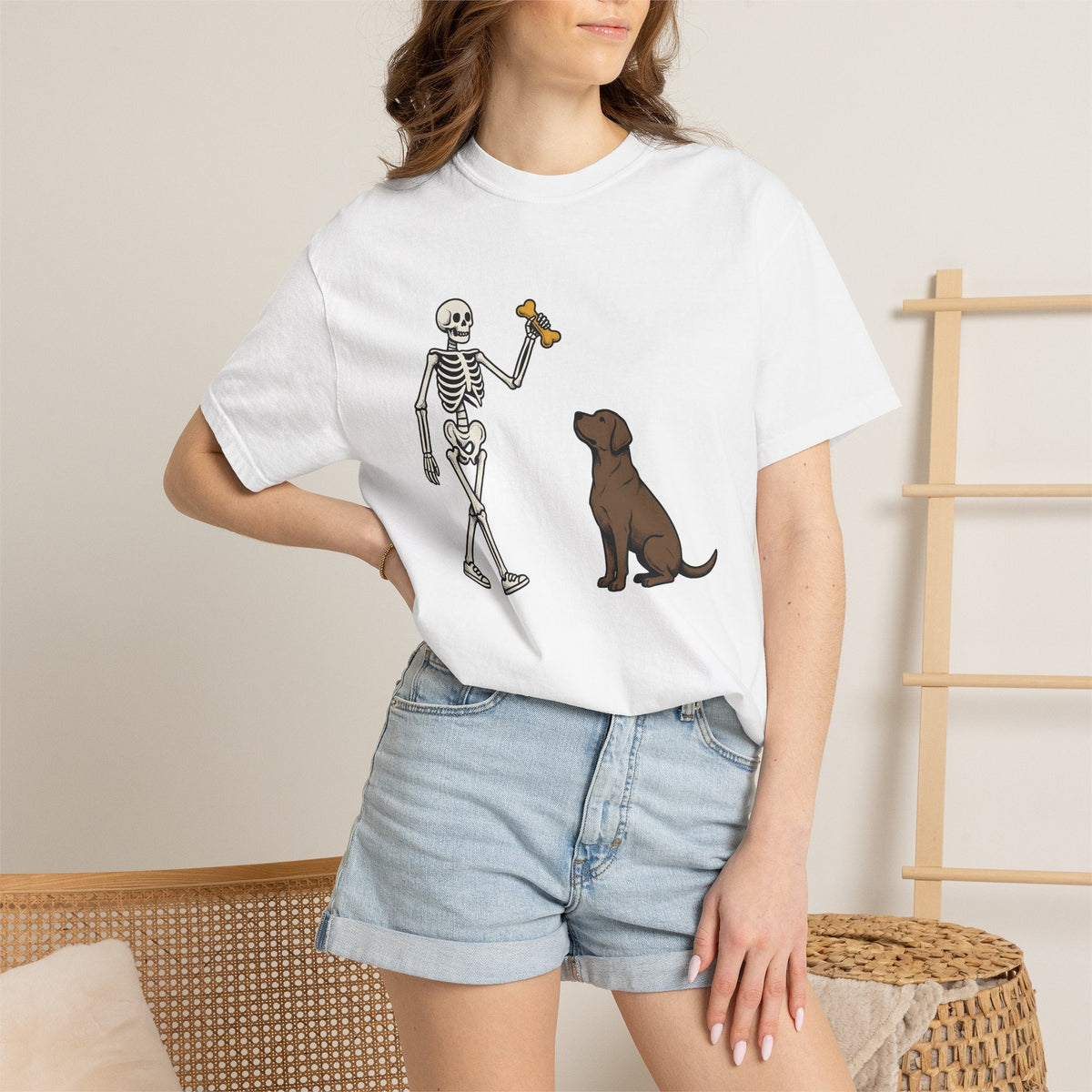 Bony Dog Shirt Scary Unisex Gift Animated Tee Hound T-Shirt product image 6