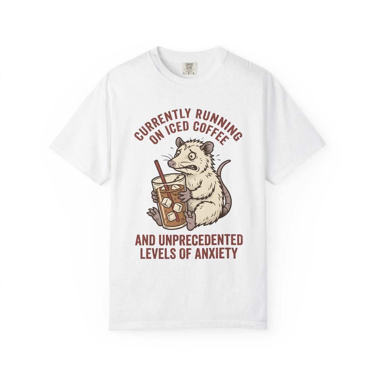 Possum Cold Coffee Shirt Fauna Unisex Gift Doodle Tee product image 1