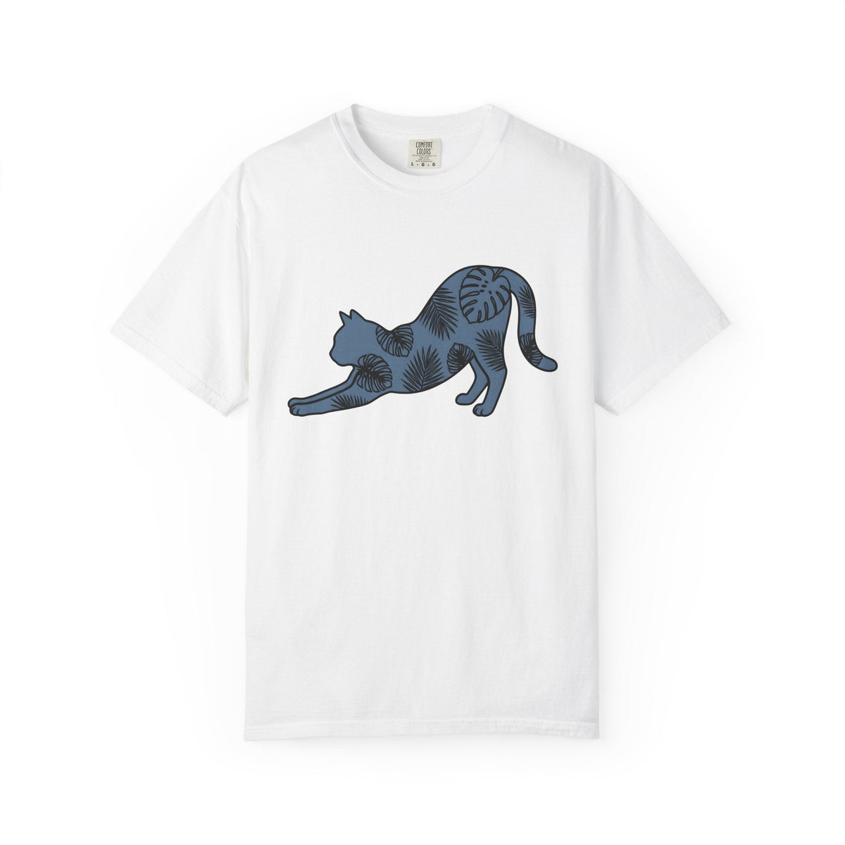 Stretching Kitten Shirt Cat Wildlife Unisex Gift Floral Tee product image 1