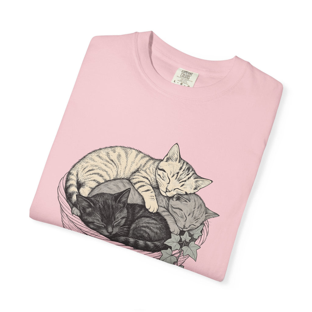 Napping Cats Shirt Cat Wildlife Unisex Gift Line Art Tee product image 11