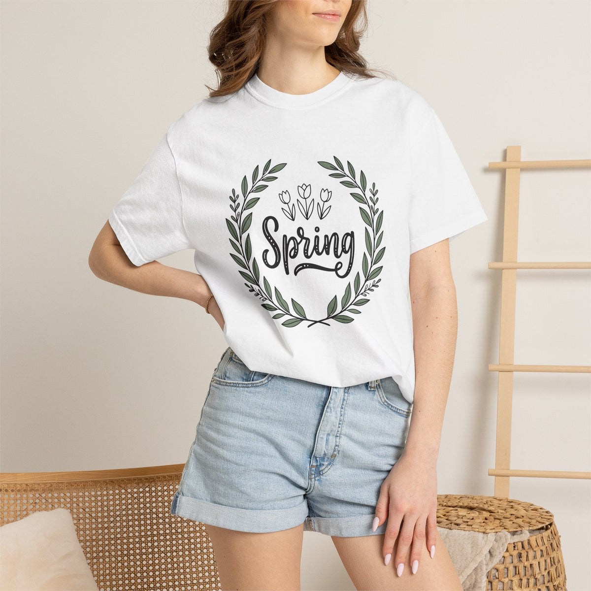 Flower Circle Shirt Spring Garden Unisex Gift Rustic Tee product image 6