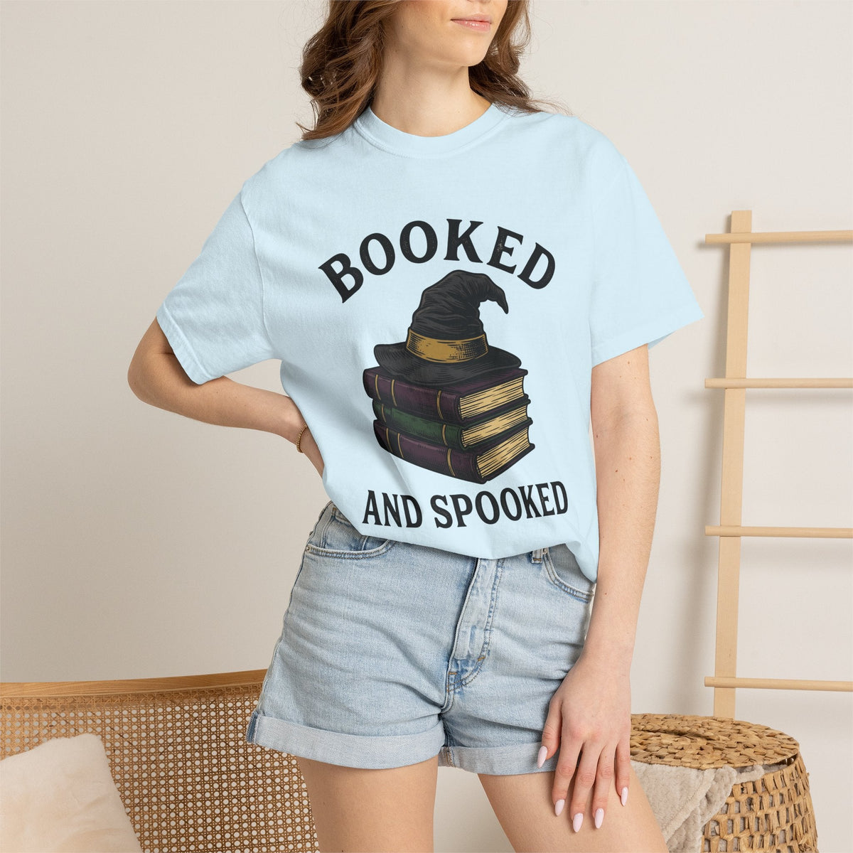 Witch Hat Tomes Shirt Halloween Texts Unisex Gift Classic Tee Spellbook T-Shirt