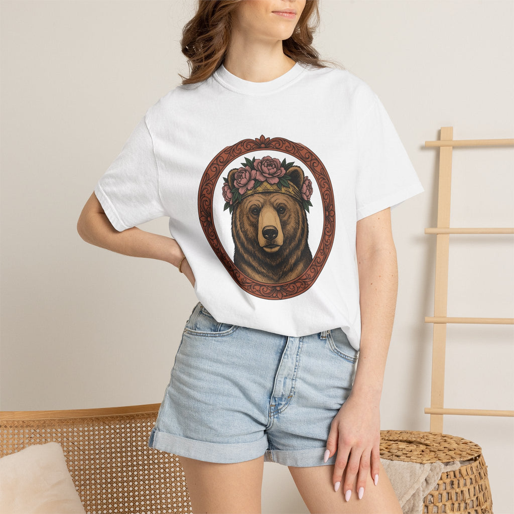 Bear Floral Crown Shirt Animals & Flowers Nature Unisex product image 6