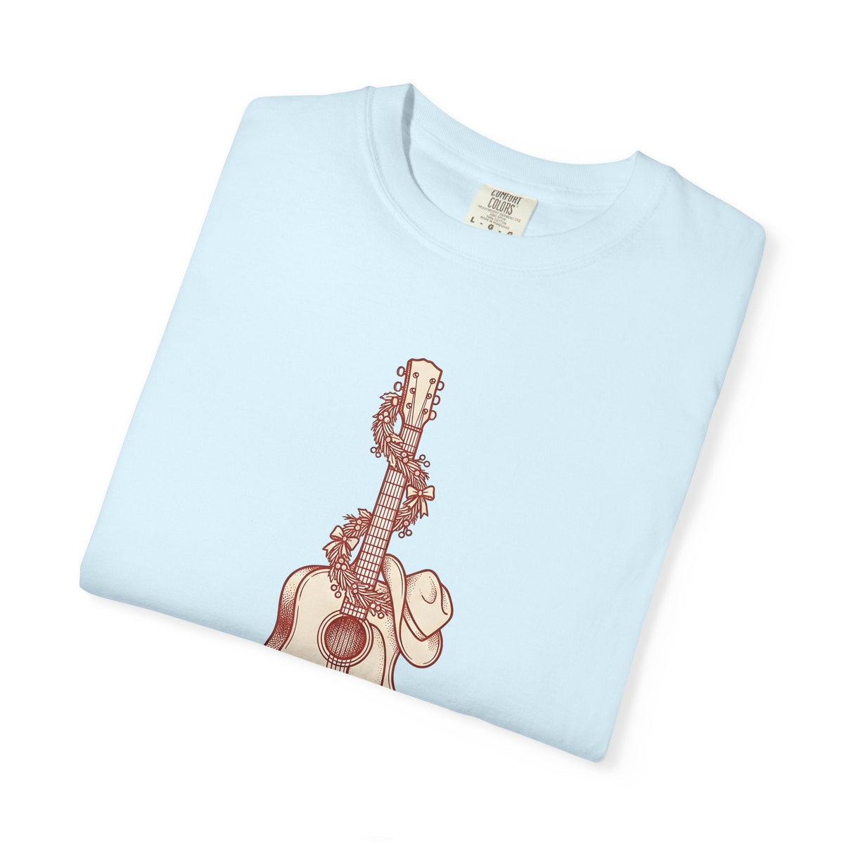 Guitar Wreath Shirt Christmas Music Unisex Gift Hand Drawn product image 8