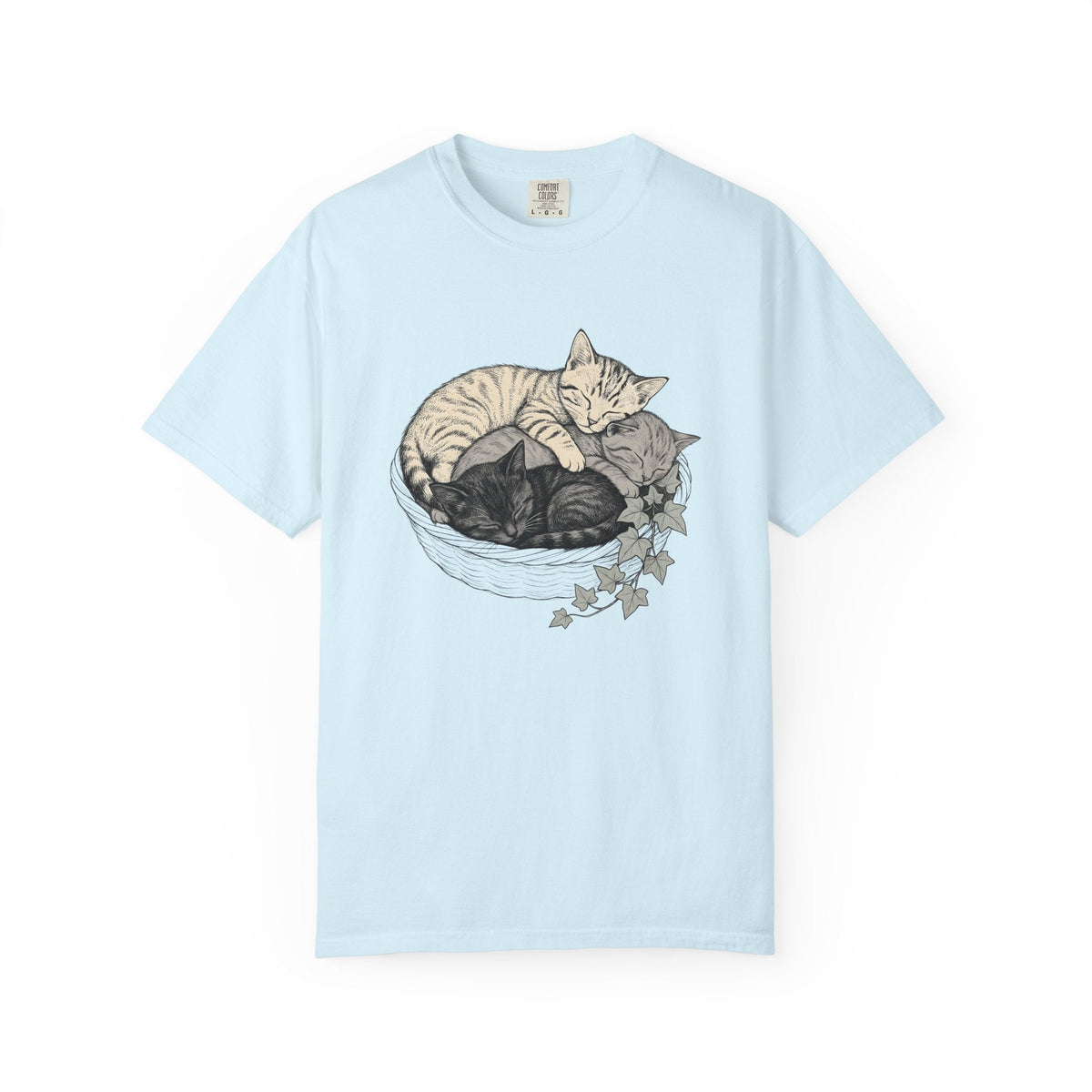 Napping Cats Shirt Cat Wildlife Unisex Gift Line Art Tee product image 2