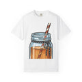 Mason Jar Cup Shirt America Holiday Unisex Gift Line Art Tee Mason Jar T-Shirt