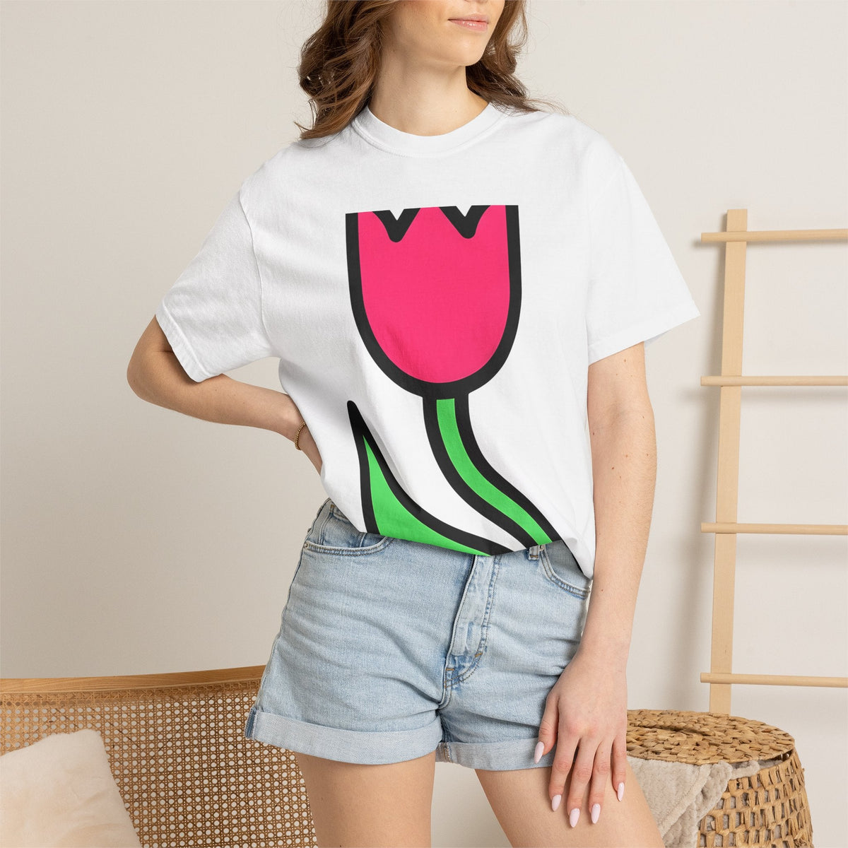 Tulip Bloom Shirt Easter Blossoms Unisex Gift Simple Tee product image 6