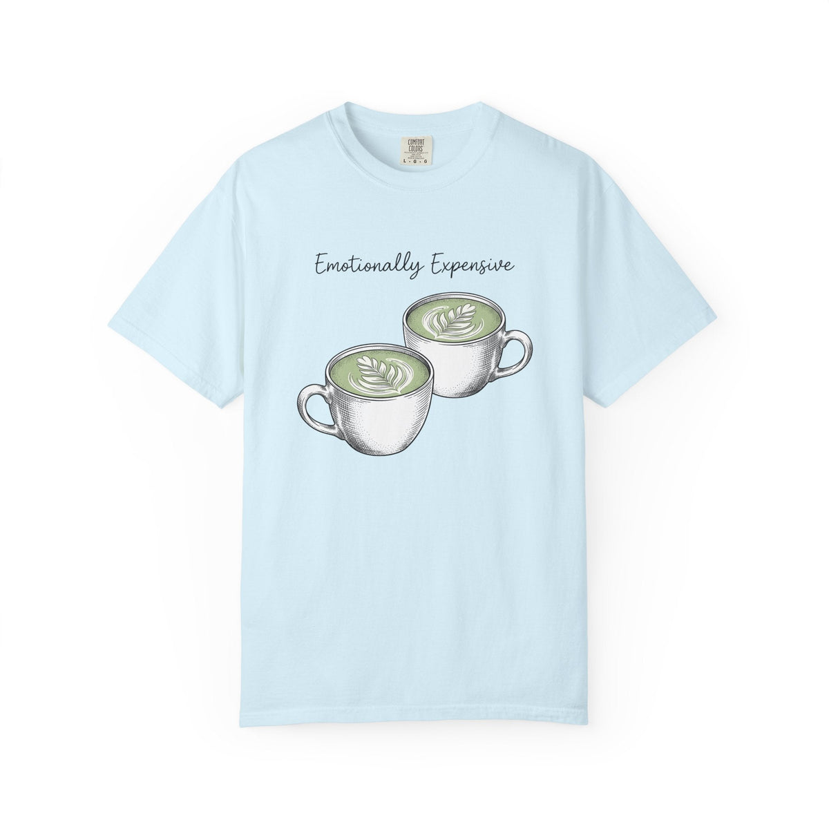 Matcha Latte Cups Shirt Coffee Foodie Unisex Gift Hand Drawn Tee Green Tea Cup