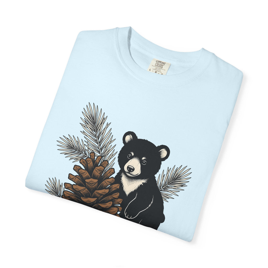 Bear Pinecone Shirt Animals Forest Unisex Gift Block Print product image 8