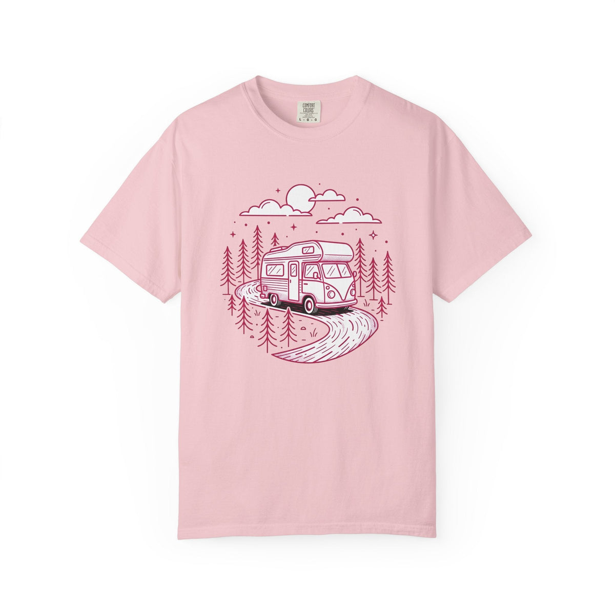 Camper Van Shirt Camping Adventure Unisex Gift Line Art Tee product image 3