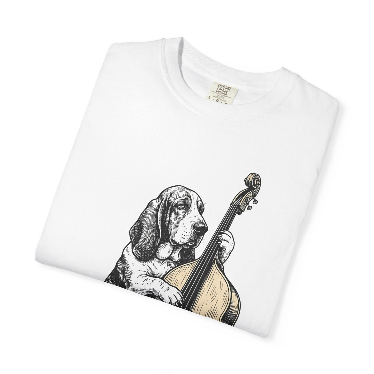 Basset Hound Shirt Dog Music Unisex Gift Hand Drawn Tee product image 5