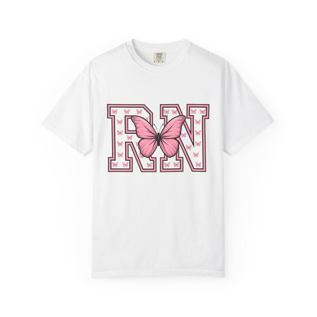 Butterfly Lettering Shirt Nurses Garden Gift Women Thick product image 1