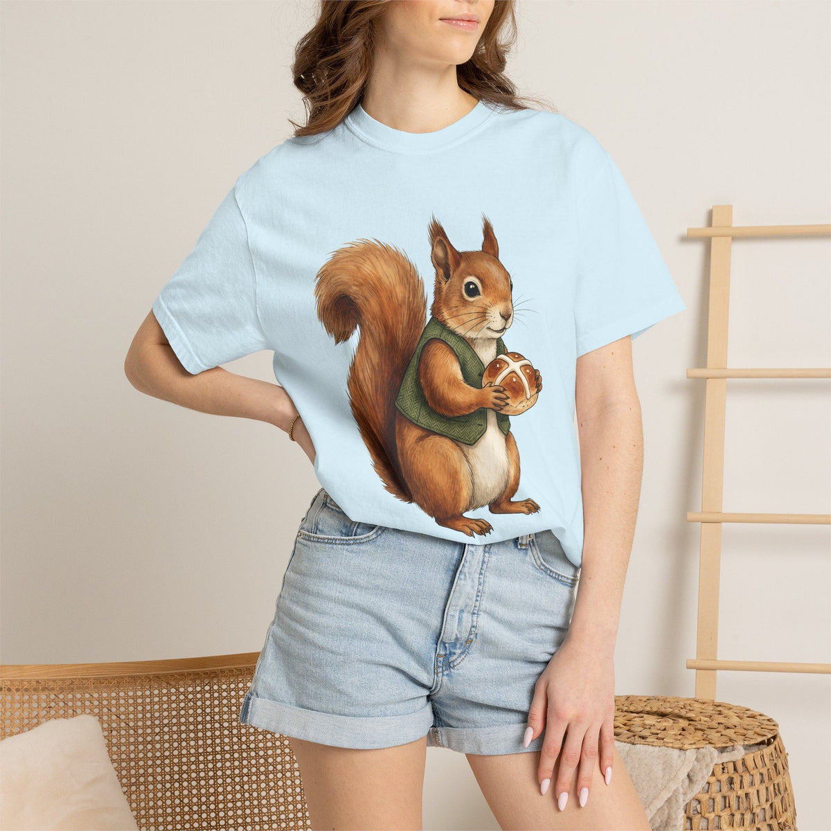 Squirrel Treat Shirt Easter Creatures Unisex Gift Line Art product image 9
