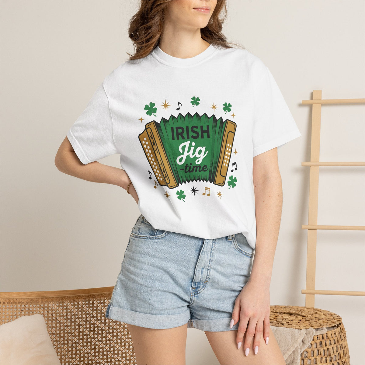 Accordion Art Shirt St Patrick's Day Sounds Gift Women product image 6