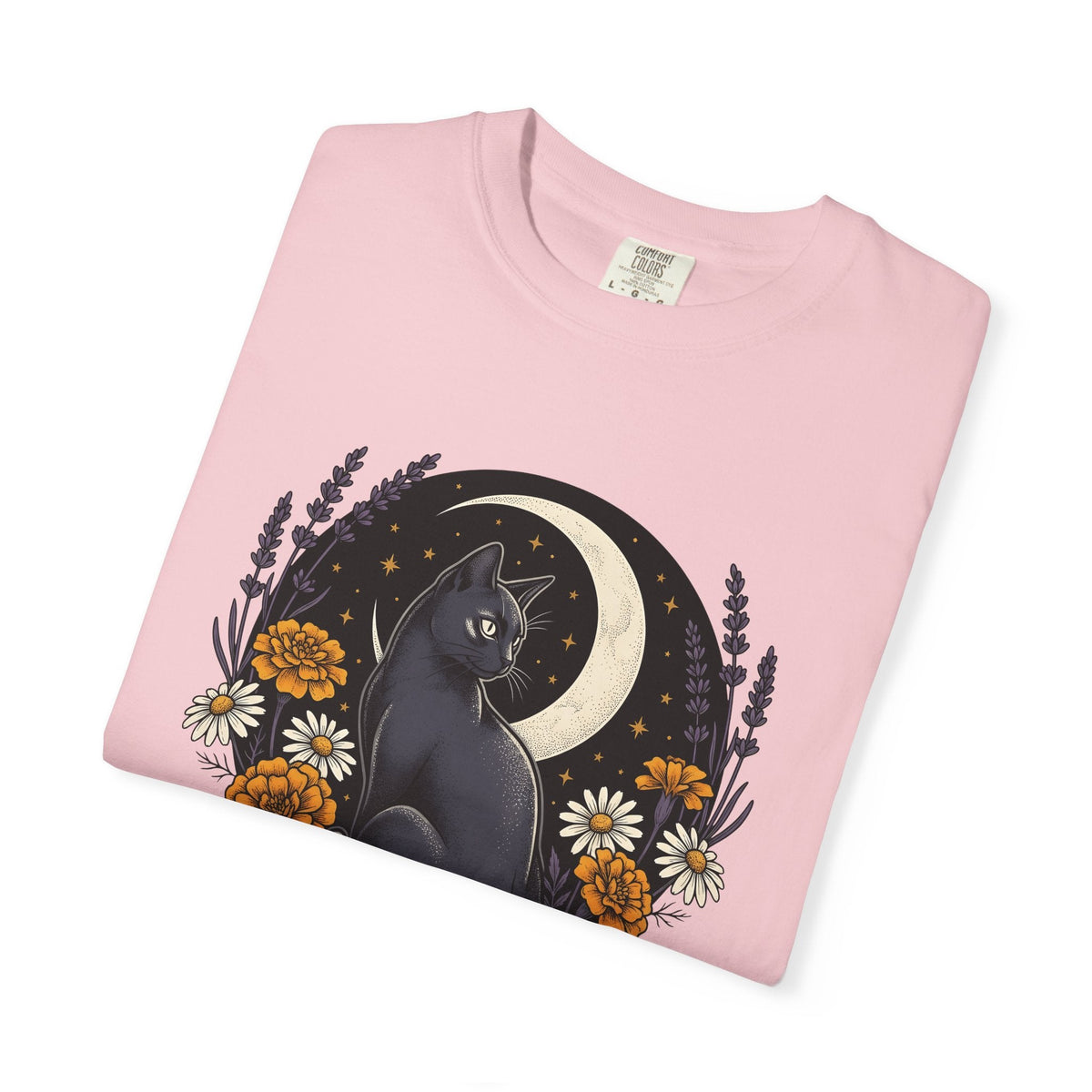 Black Kitten Shirt Cat Flower Gift Women Bohemian Tee product image 11