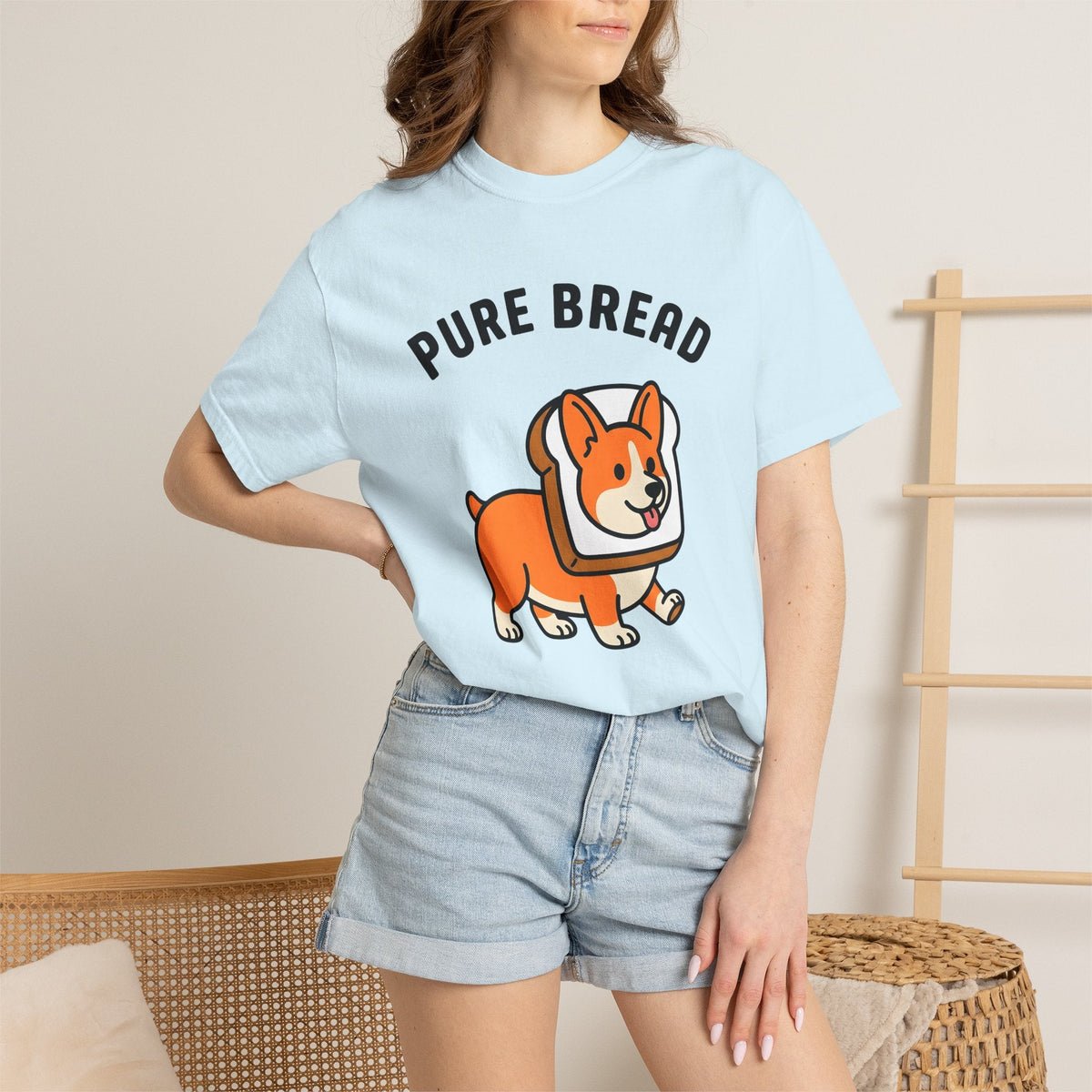 Corgi Bread Shirt Funny Dog Unisex Gift Cartoon Tee T-Shirt product image 9