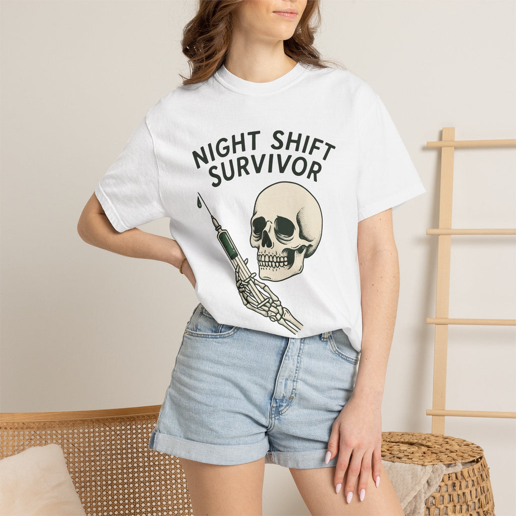 Skull Needle Traditional T-Shirt – Fall Nurse Halloween product image 6