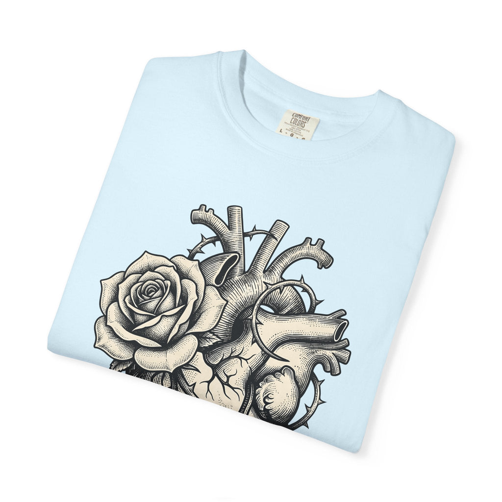 Heart Blossom Shirt Valentine Macabre Unisex Gift Line Art product image 8