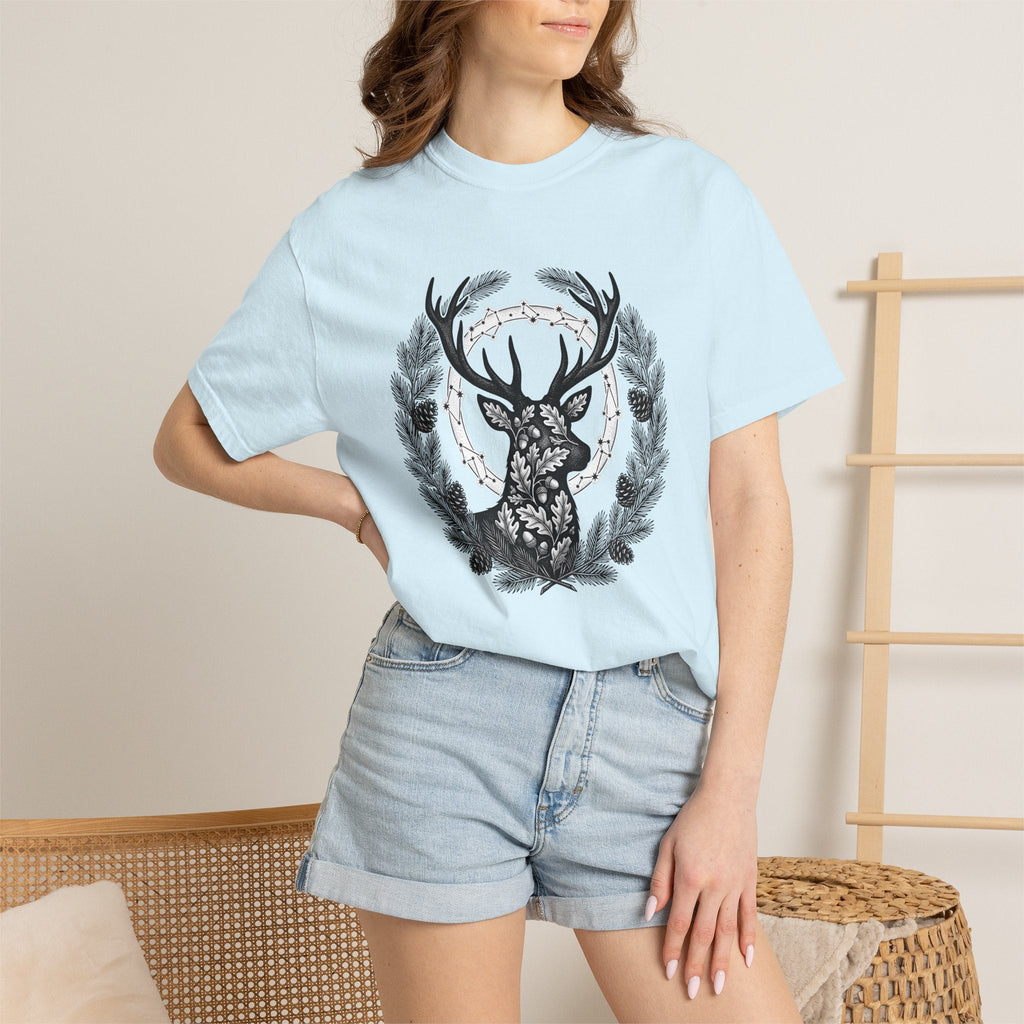 Buck Silhouette Shirt Boho Chic Plants Gift Women Leaf Tee product image 9