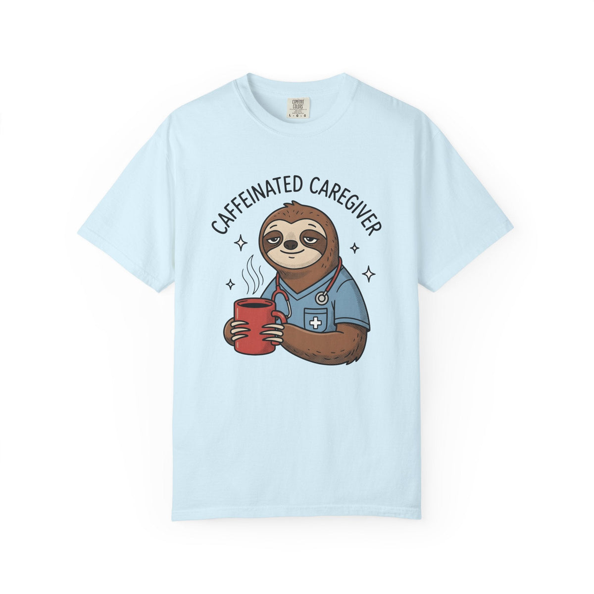 Sloth Nurse Shirt Nurses Latte Unisex Gift Illustration Tee Sloth T-Shirt Nurse