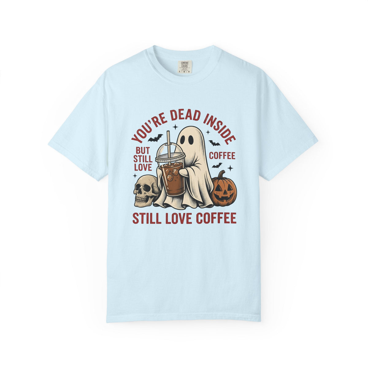 Phantom Coffee Tumbler Shirt Halloween Cafe Unisex Gift Weathered Tee Travel Mug