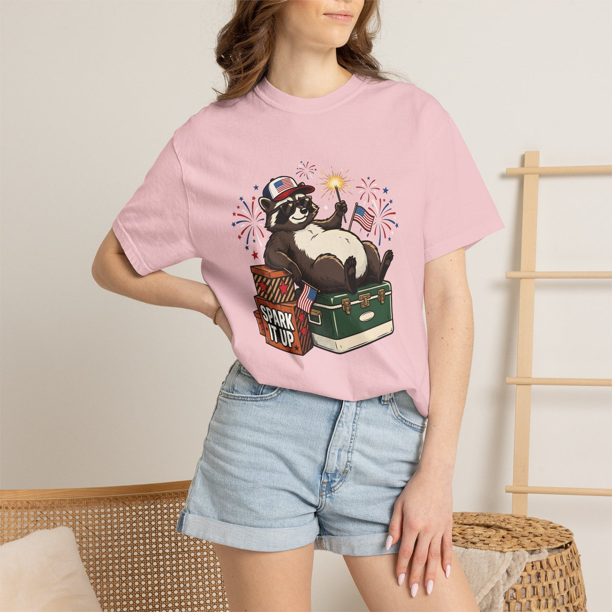 Raccoon Usa Shirt 4th Of July Wildlife Unisex Gift Comic product image 12
