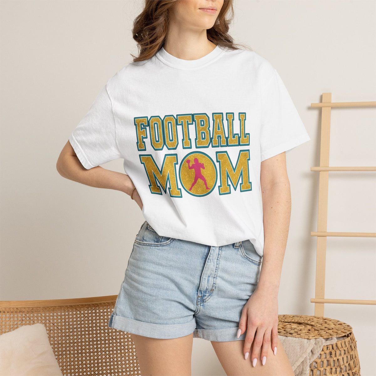 Football Player Graphic Shirt Moms Sports Gift for Women product image 6