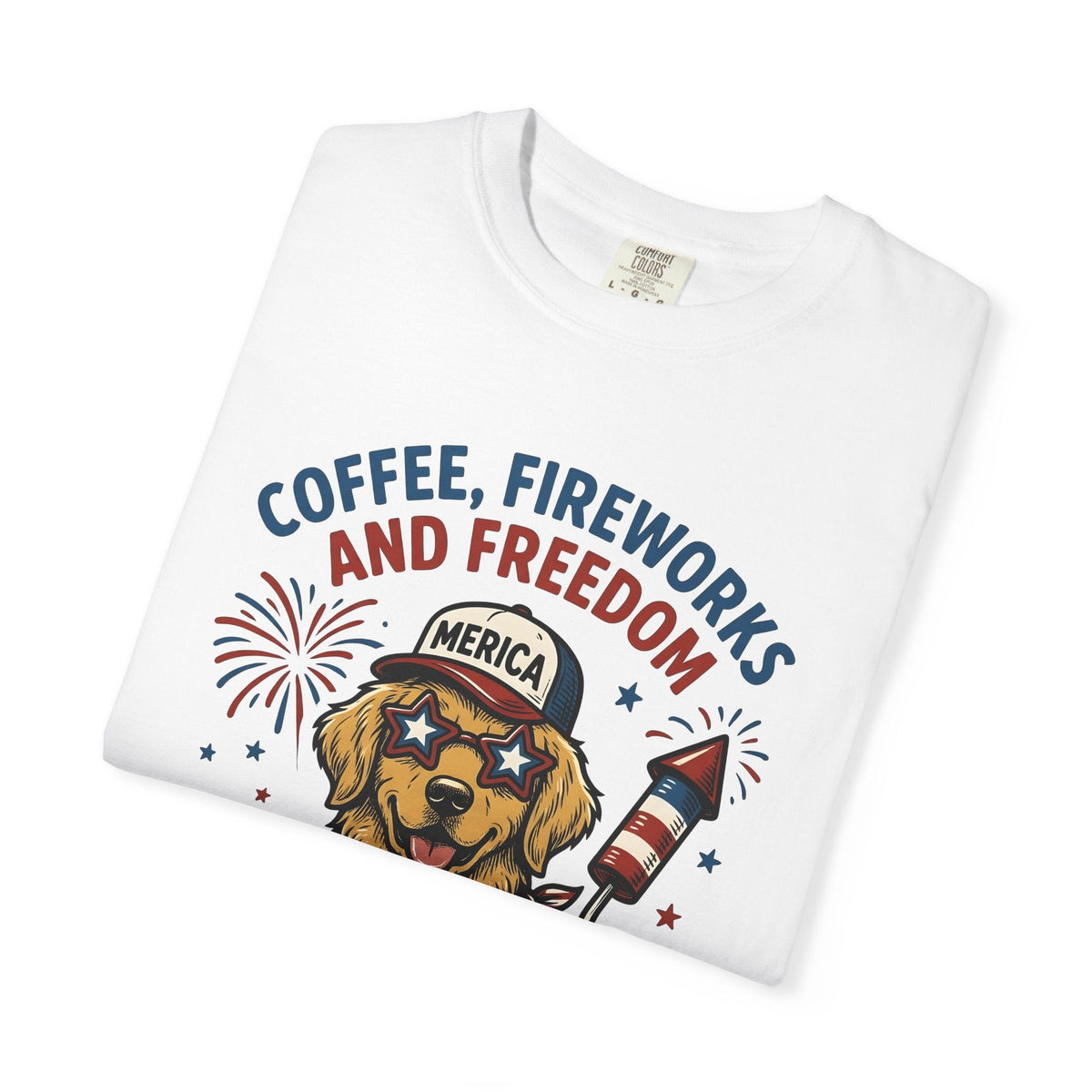 Golden Retriever Shirt 4th Of July Dog Unisex Gift Cartoon product image 5