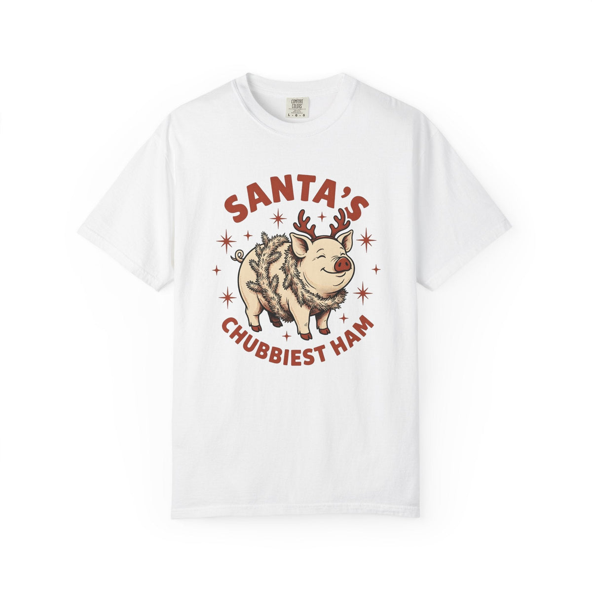 Pig Antlers Shirt Christmas Culinary Unisex Gift Rustic Tee product image 1