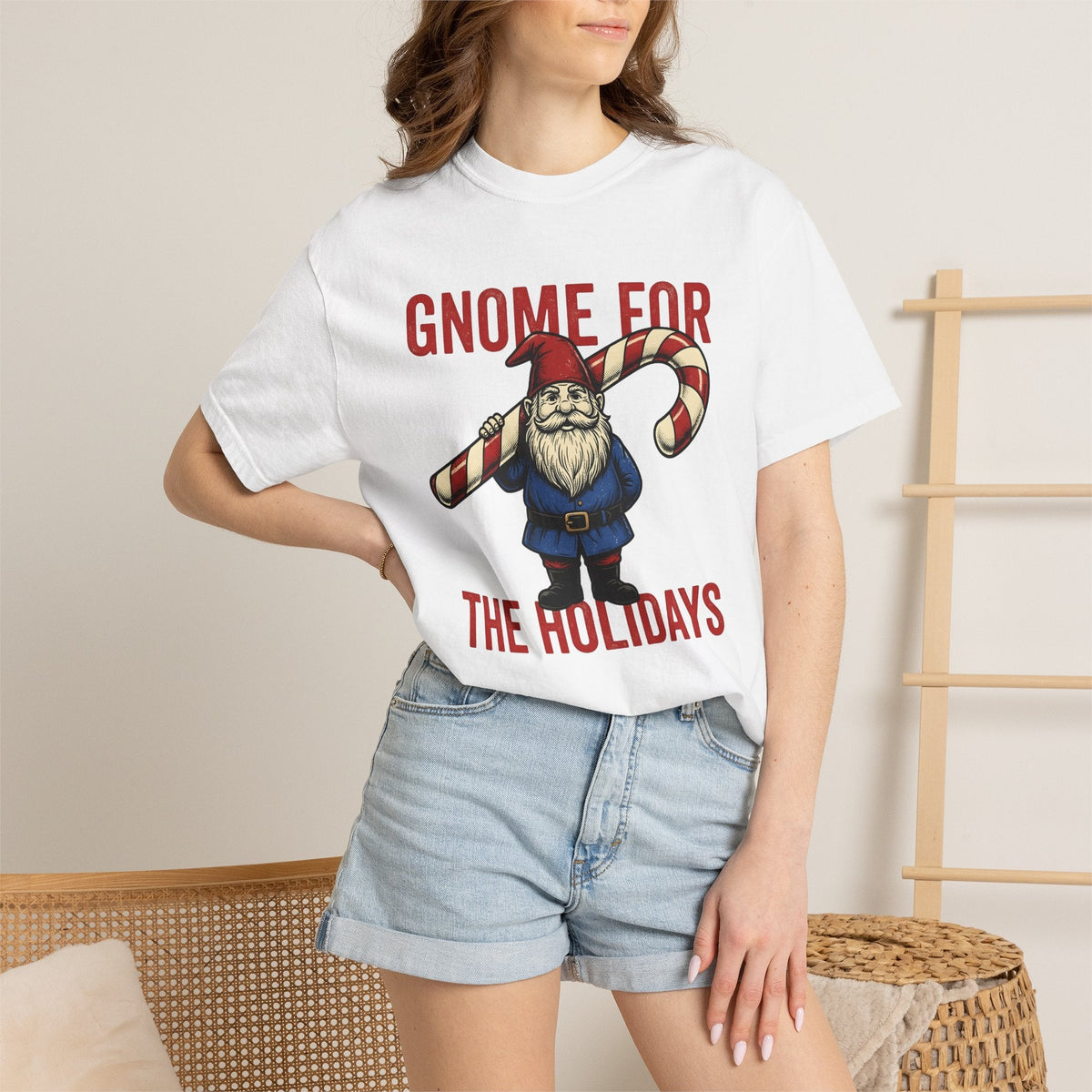 Holiday Gnome Shirt Christmas Joke Unisex Gift Retro Tee product image 6
