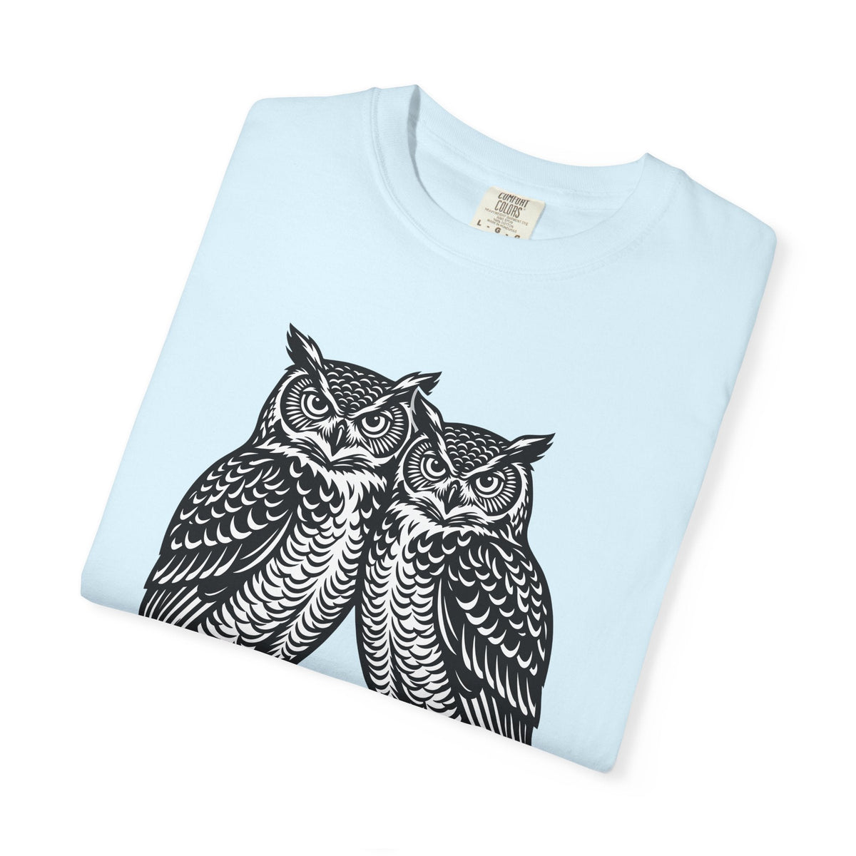 Owl Couple Shirt Animals Forest Unisex Gift Linocut Tee product image 8