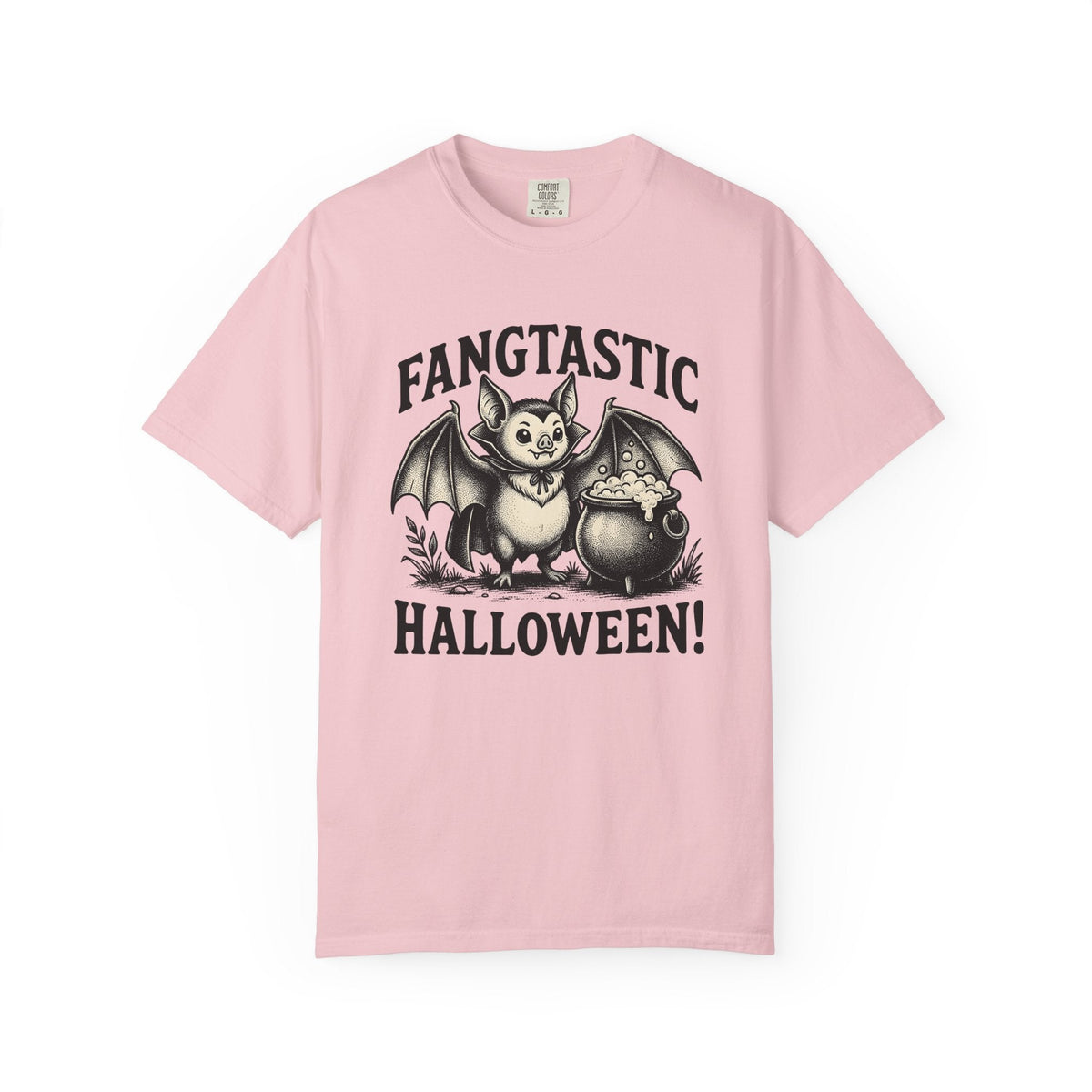 Bat Cauldron Shirt Halloween Gothic Unisex Gift Vintage Tee product image 3