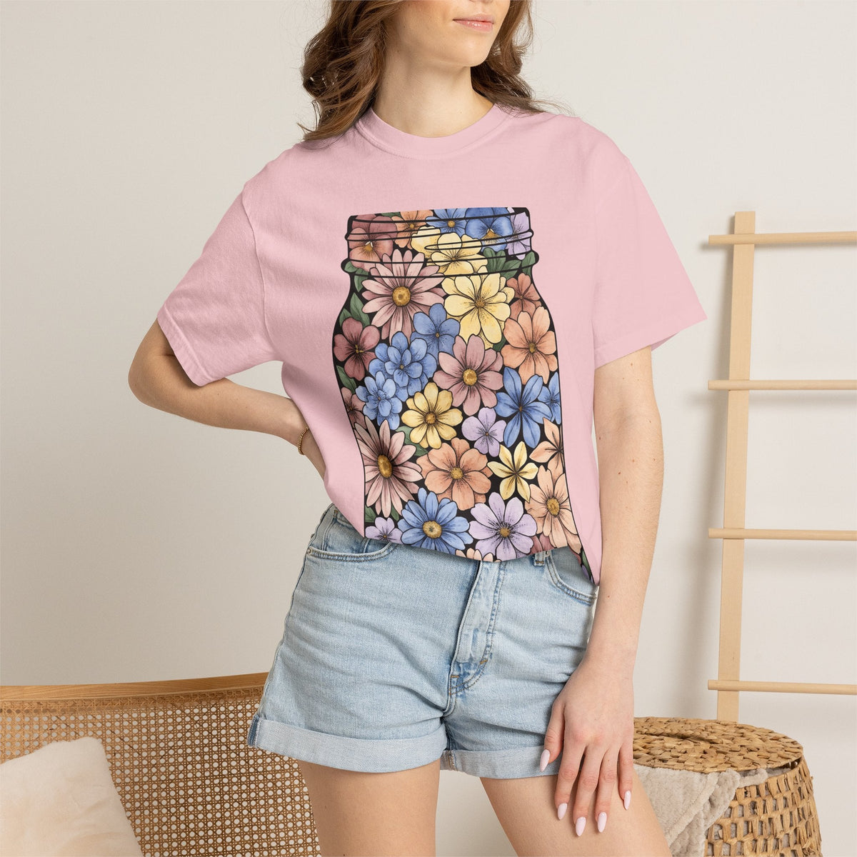 Floral Jar Shirt Easter Blossom Unisex Gift Brush Stroke product image 12